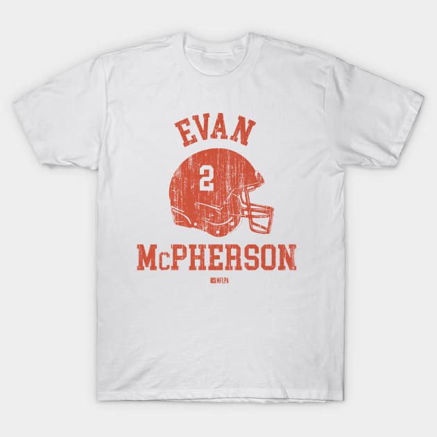 Evan McPherson Cincinnati Helmet Font T-Shirt by TodosRigatSot